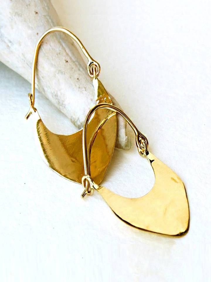 18K PURE GOLD WIRE EARRINGS