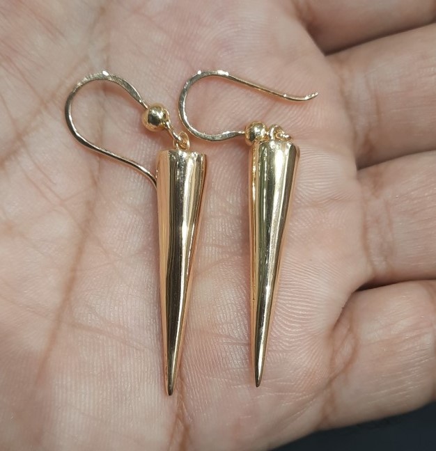 Cone Gold Earrings