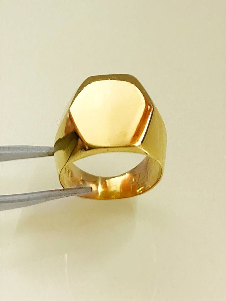 STATEMENT 18K 22K PURE GOLD RING FOR MEN