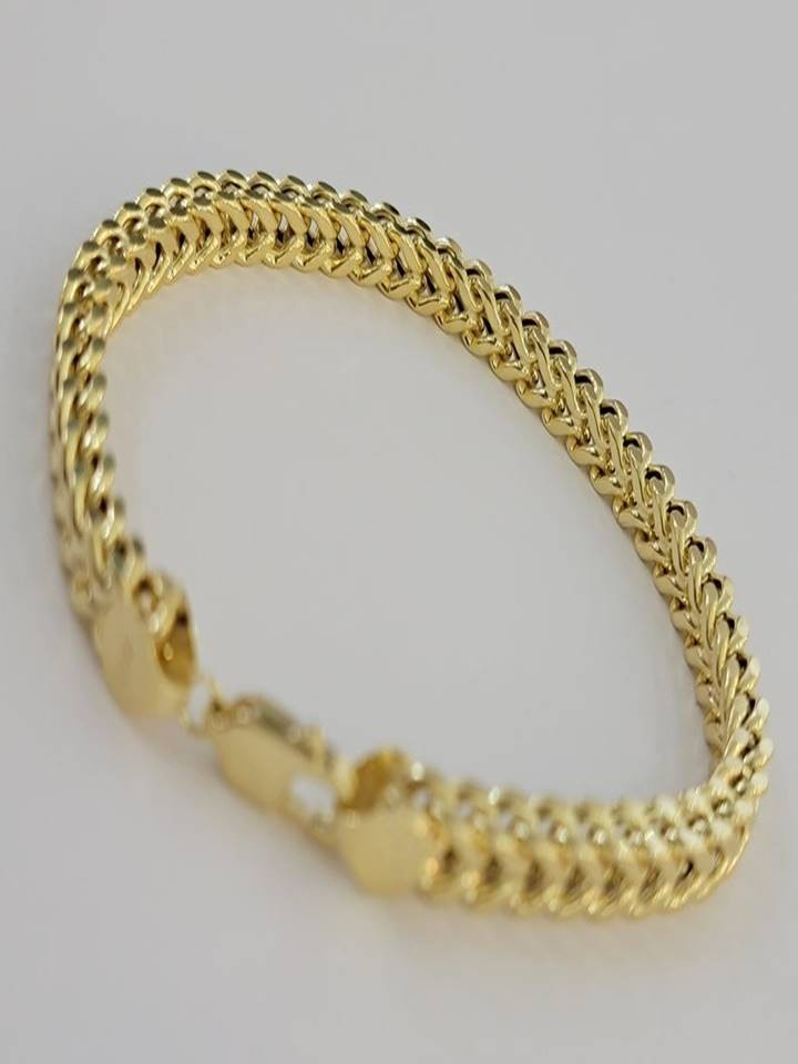 HANDMADE 18K 22K PURE GOLD WIRE MESH BRACELET FOR MEN