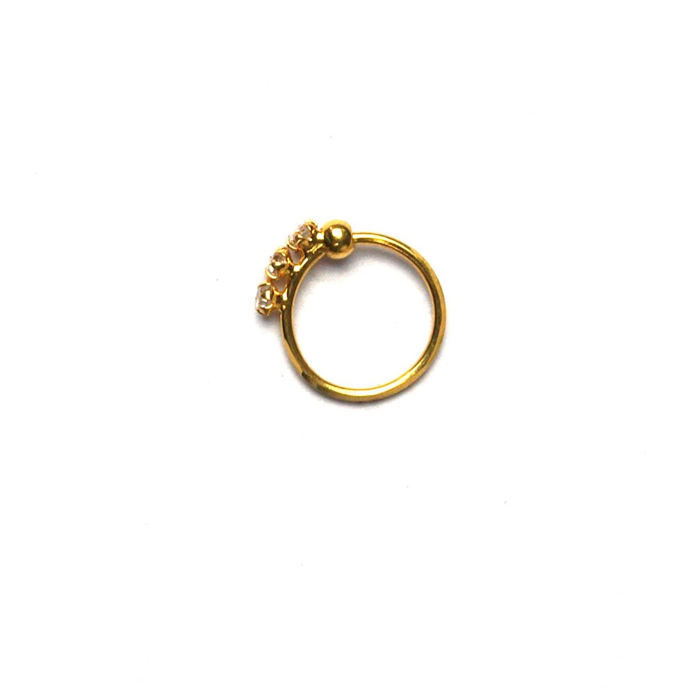 GOLD  WIRE BALL NOSE RING